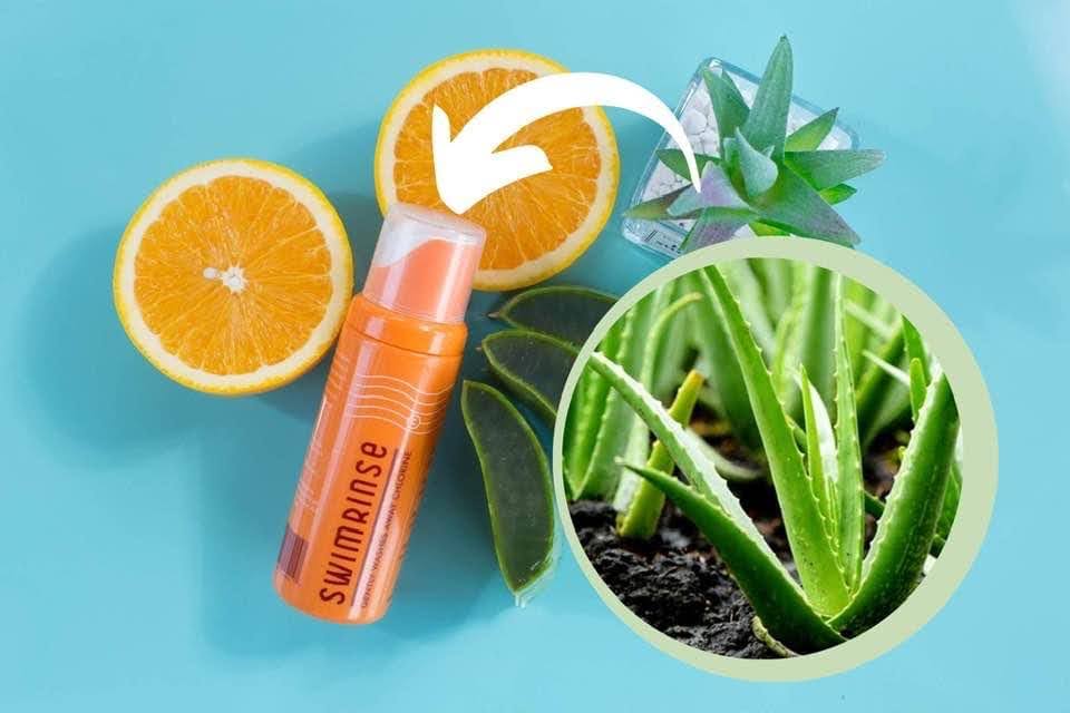 Nha đam kết hợp với SwimRinse khử clo sau khi bơi